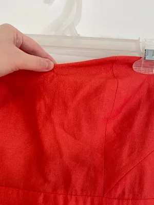 COOPERATIVE URBAN OUTFITTERS Bright Coral Orange Strapless Mini Sheath ? Dress thumbnail 16