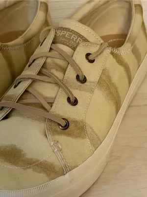 SPERRY Top Sider Slip-on Sneaker Women’s Size 8.5M Cream/Beige Canvas NEW Preppy thumbnail 9