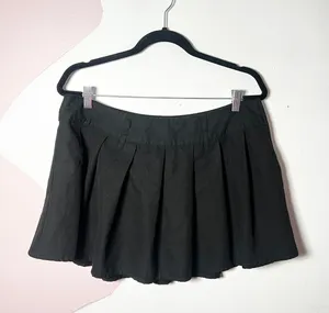 Social Collision Mini Skirt XL Black Pleated Goth Punk Schoolgirl thumbnail 1