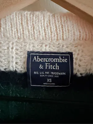Abercrombie and Fitch Alpaca Wool Blend Colorblock Stripe Sweater Size XS thumbnail 5