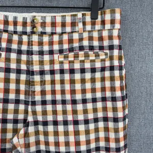 Anthropologie Essential Collection Plaid Corduroy Straight Leg Trouser Pant 12 thumbnail 3