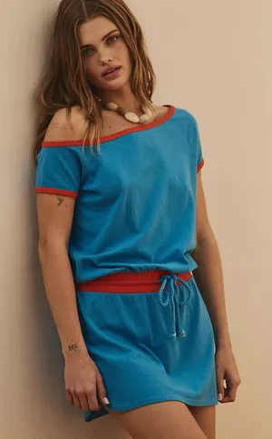 Free People My Favorite Mini Dress - Baywatch Combo thumbnail 1