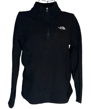 The North Face Women's‎ S 1/4 Zip Fleece Pullover Solid Black Gorpcore Outdoor thumbnail 1