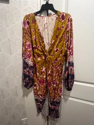 NWT Anthropologie printed floral tunic size L thumbnail 6