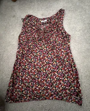 Oh Baby by Motherhood Maternity Sleeveless Ruched Tank Top Size L thumbnail 1