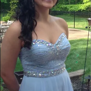 Light Blue Sprkly Prom Dress thumbnail 5