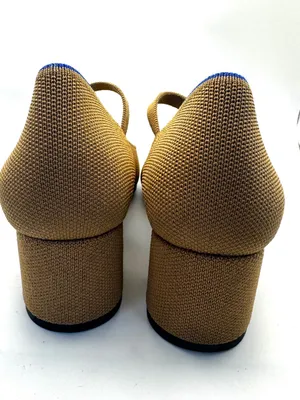 Rothy’s Camel Tan Mary Jane Block Heel Pumps with Black Cap Toe Sz 7.5 thumbnail 8