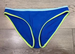 Aerie Womens Royal Blue Neon‎ Lime Colorblock Bikini Brief Bottom Swim Medium M thumbnail 1