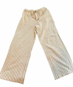 Roxy Cream and White Striped Wide-Leg Pants thumbnail 1