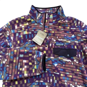 Patagonia‎ Synchilla Snap T Pullover Womens XS Night Plum Fitz Roy Patchwork New thumbnail 3