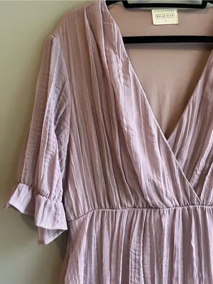 Bella Ella Boutique Crinkle Gauze Tiered Ruffle Dress Size Large thumbnail 2