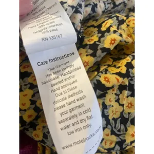 MOTEL Mala Mini Babydoll Slip Dress Ditsy Floral Milkmaid Size Small S Yellow thumbnail 7