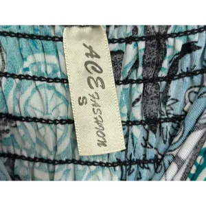 Smocked Empire Waist Maxi A-line Dress Sz S Turquoise‎ Boho Beach Feminine Ocean thumbnail 3