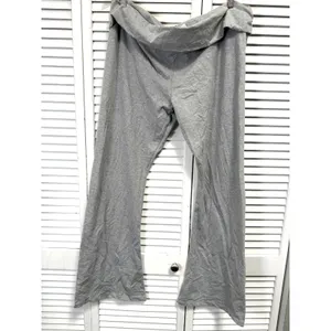 VICTORIA'S SECRET PINK COTTON FOLDOVER FLARE LEGGING PANTS Sz XXL HEATHER GRAY thumbnail 3