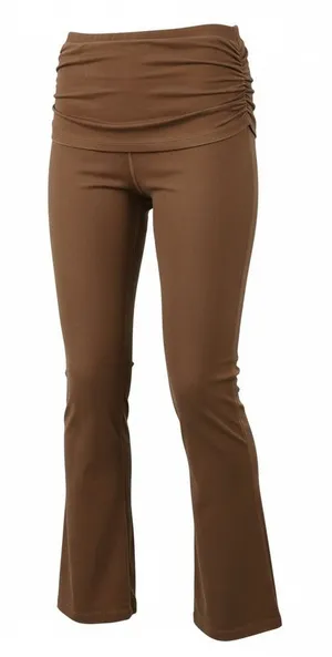 OQQ Flare Leggings Brown Fold Over Waist Yoga Pants Women’s XS NWOT thumbnail 1