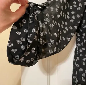 Torrid Diamond Print Sheer Chiffon Shirt Dress 3/4 Sleeve Black & White Size 1 thumbnail 5