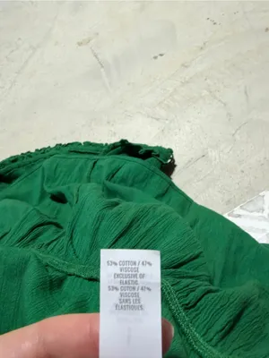 Aerie Green Strapless smocked sun dress large thumbnail 4