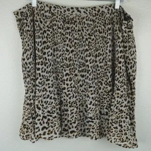 NWT Banana Republic Leopard Print Pleated‎ Midi Skirt Size 18 Cocktail Capsule thumbnail 1