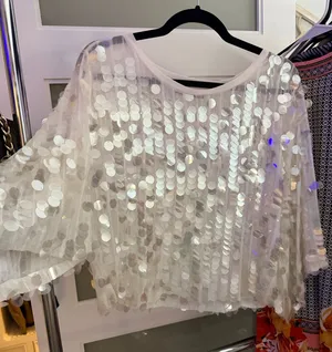 On Twelfth Holiday party blouse with all the sparkle thumbnail 1
