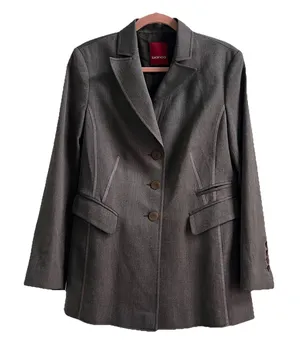 Bianca Grey Blazer Trench Coat Size 8 European Fashion thumbnail 1