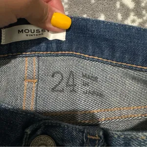 Moussy Vintage‎ Warren Skinny Blue Jeans Raw Hem Size 24 Designer Minimalist thumbnail 5