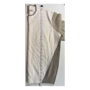 LOFT Cream Taupe Colorblock Knit Crewneck Sweater Minimalist Large NWT‎ thumbnail 7