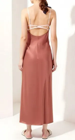 FOR LOVE & LEMONS Viv Maxi Dress, Brown, XL thumbnail 3