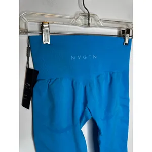 NVGTN Bright Blue Contour Seamless High Waisted Workout Gym Leggings Size S thumbnail 6