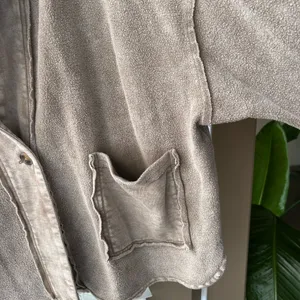 Forever 21 Taupe Teddy Jacket with buttons thumbnail 3