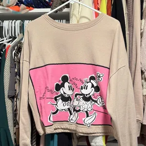 EUC Disney Mickey & Minnie Mouse Tan Sweatshirt thumbnail 1