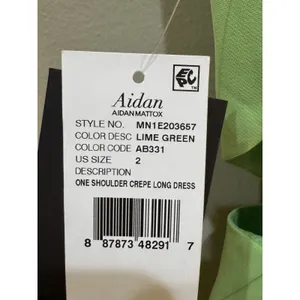 $195 Aidan Mattox Women's Green One-Shoulder Cutout Gown Dress Size 2 thumbnail 7