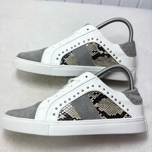 Steve Madden Annita Sneaker Leather Reptile Snakeskin Studs 7.5‎ Tennis Shoe thumbnail 11
