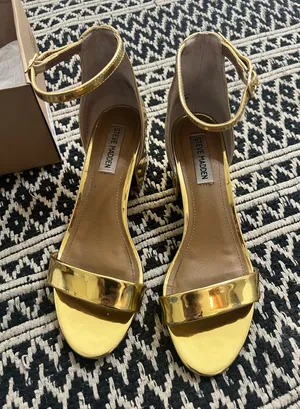 Heels Steve Madden Gold Strappy Metallic thumbnail 1