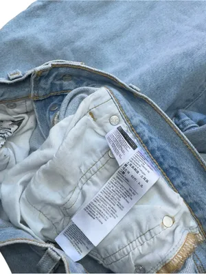 Levis Premium 501 Big E Cropped Jeans Womens 30 Light Wash Straight Leg Denim thumbnail 11