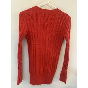 American Eagle Outfitters Womens Large Cable Knit VNeck Sweater Wool Y2K Vintage thumbnail 2