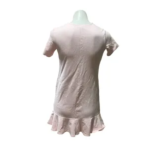 ASOS Women's Pink Ruffled Hem T-Shirt Dress Size 0 Short Sleeve thumbnail 4