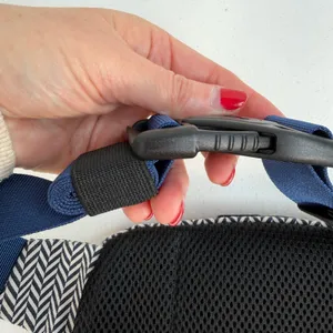KAVU Fanny‎ Pack Waist Bum Sling Bag Blue White Chevron Geometric Pouch Hiking thumbnail 6