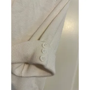 Cable‎ & Gauge White Open-Front Cardigan With Button-Detail Sleeves Size XL thumbnail 3