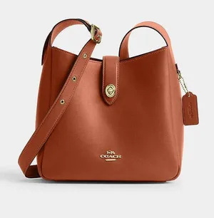 Coach Hadley convertible Tan Leather Shoulder Bag with Gold Hardware thumbnail 1