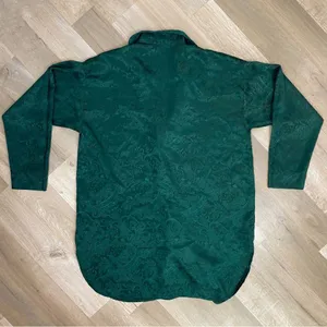 Victoria’s Secret Vintage‎ Satin Brocade Nightshirt Green Small thumbnail 10