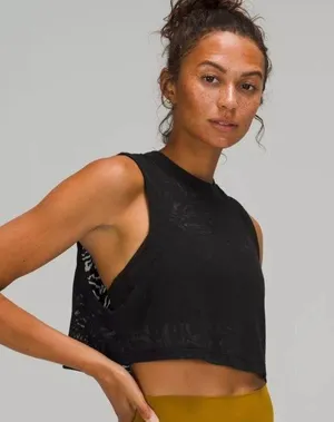 All Yours Crop Veil Tank Top thumbnail 1