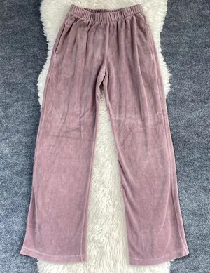 John Galt Velour Pants Mauve Pink Purple Anastasia Velvet Sweatpants thumbnail 1