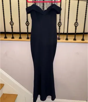 Navy Blue Formal Dress thumbnail 5