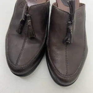 Ariat Women's Brown Leather Clogs Slip On Mules Tassels style #20926 size 7 thumbnail 10