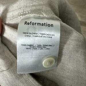 Reformation Naomi Linen Jumpsuit in Oatmeal 6 thumbnail 9