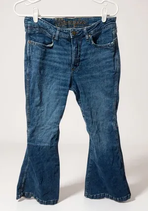 Wrangler Women Blue Denim Flare Bell Bottom Jeans‎ 28 x 34 thumbnail 1