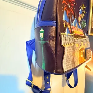 Disney Parks Loungefly Disneyland Sleeping Beauty Castle Fireworks Mini Backpack thumbnail 6