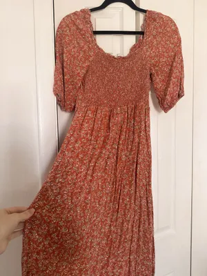 Sincerely Jules Orange floral sundress thumbnail 3