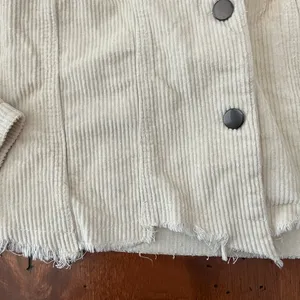 Pol Cream Distressed Button Front Corduroy Jacket thumbnail 4