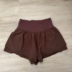 OFFLINE By Aerie Real Me Crossover Flowy Short in rich brown thumbnail 5